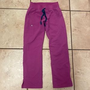 Figs Bright Fuchsia Scrub Pants XS